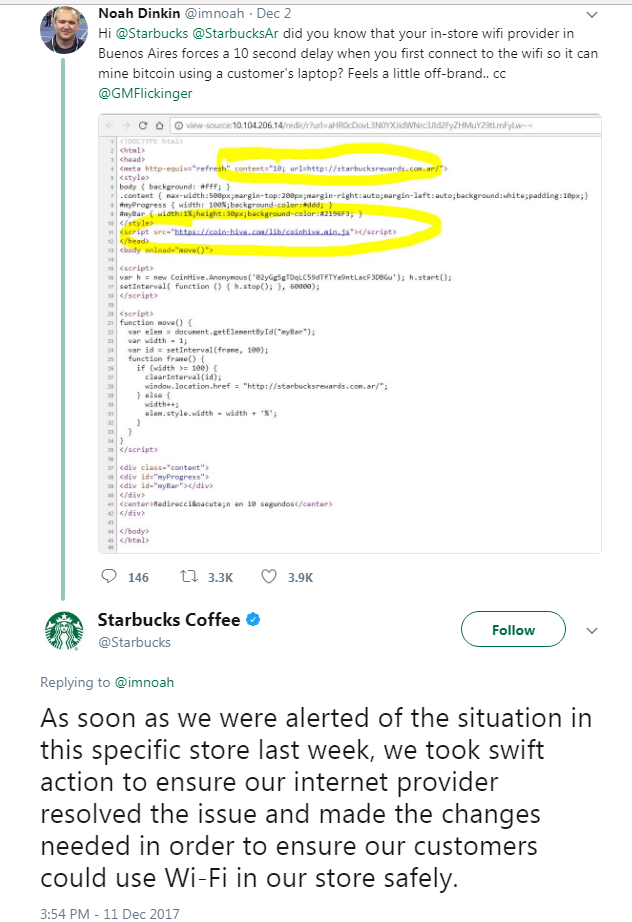 tweet starbucks