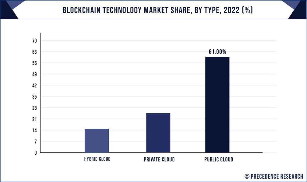 Figure 6. Blockchain technology market share, by type, 2022