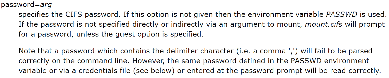 Figure 15. Supply “password” as an environment variable named “PASSWD”