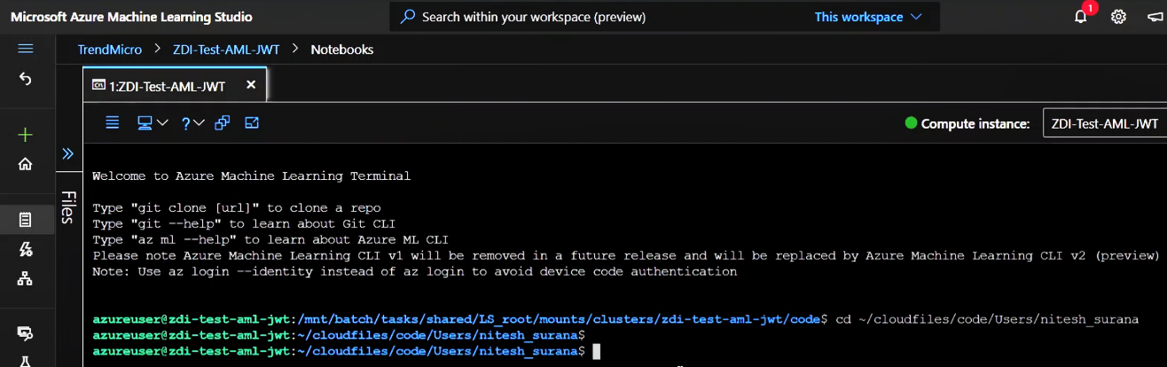 Figure 16. Browser-embedded terminal to access CIs