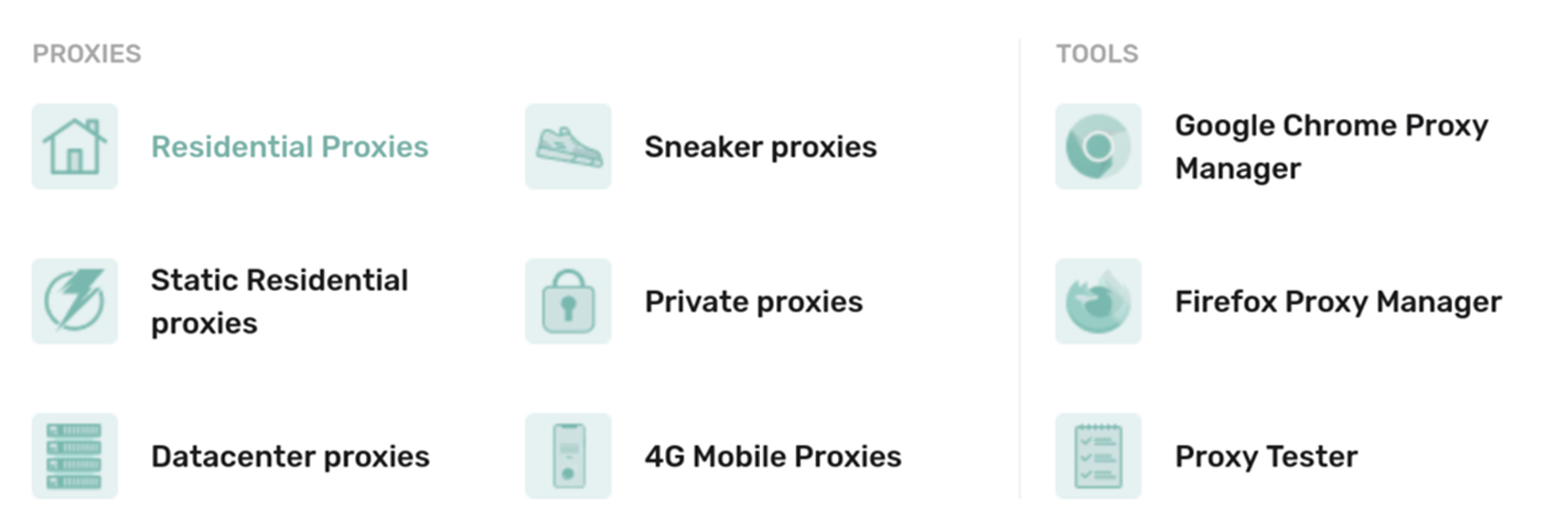 A residential IP service that has an option to get sneaker proxies 