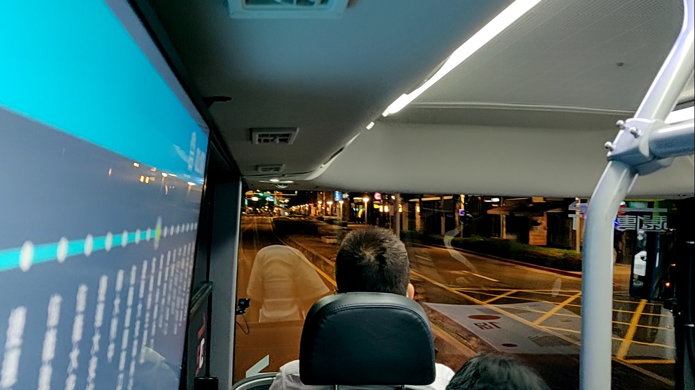 Self-driving bus, passenger view