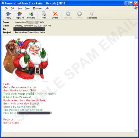 Emailing santa deals claus