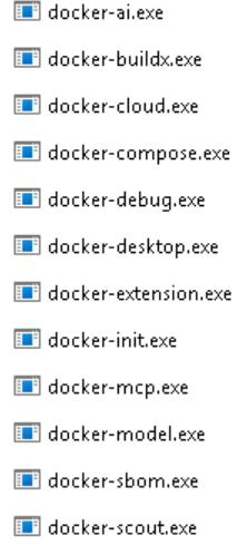 Figure 9. Plugins installed in C:\Program Files\Docker\cli-plugins
